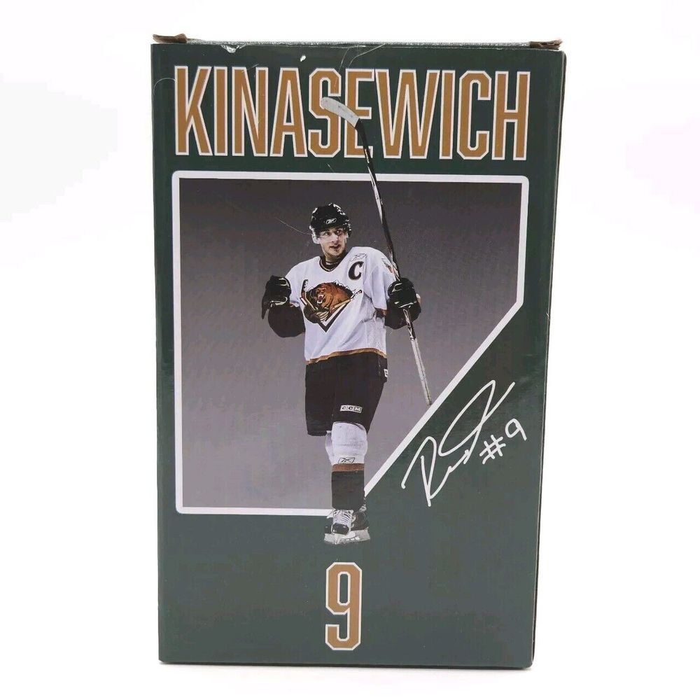 Ryan Kinasewich #9 Utah Grizzlies ECHL Minor League Hockey Bobblehead With Stick